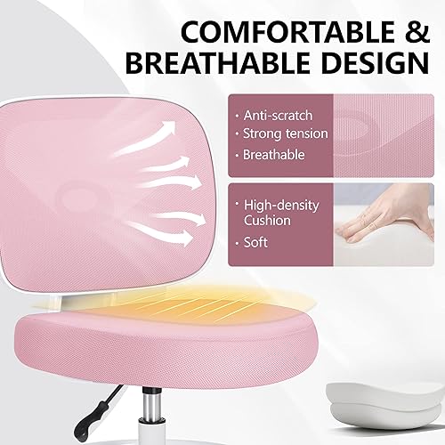 Miniatura 7 de Primy Silla de dibujo de oficina sin brazos, silla alta de escritorio de oficina de altura ajustable y reposapiés, silla ergonómica de escritorio de