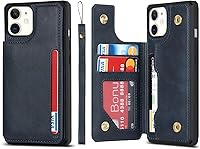Vista 235 de Cavor for iPhone 11 Wallet Case with Card Slots Holder,Premium PU Leather Kickstand Feature Case [Wrist Strap] Double Magnetic Clasp Shockproof Flip