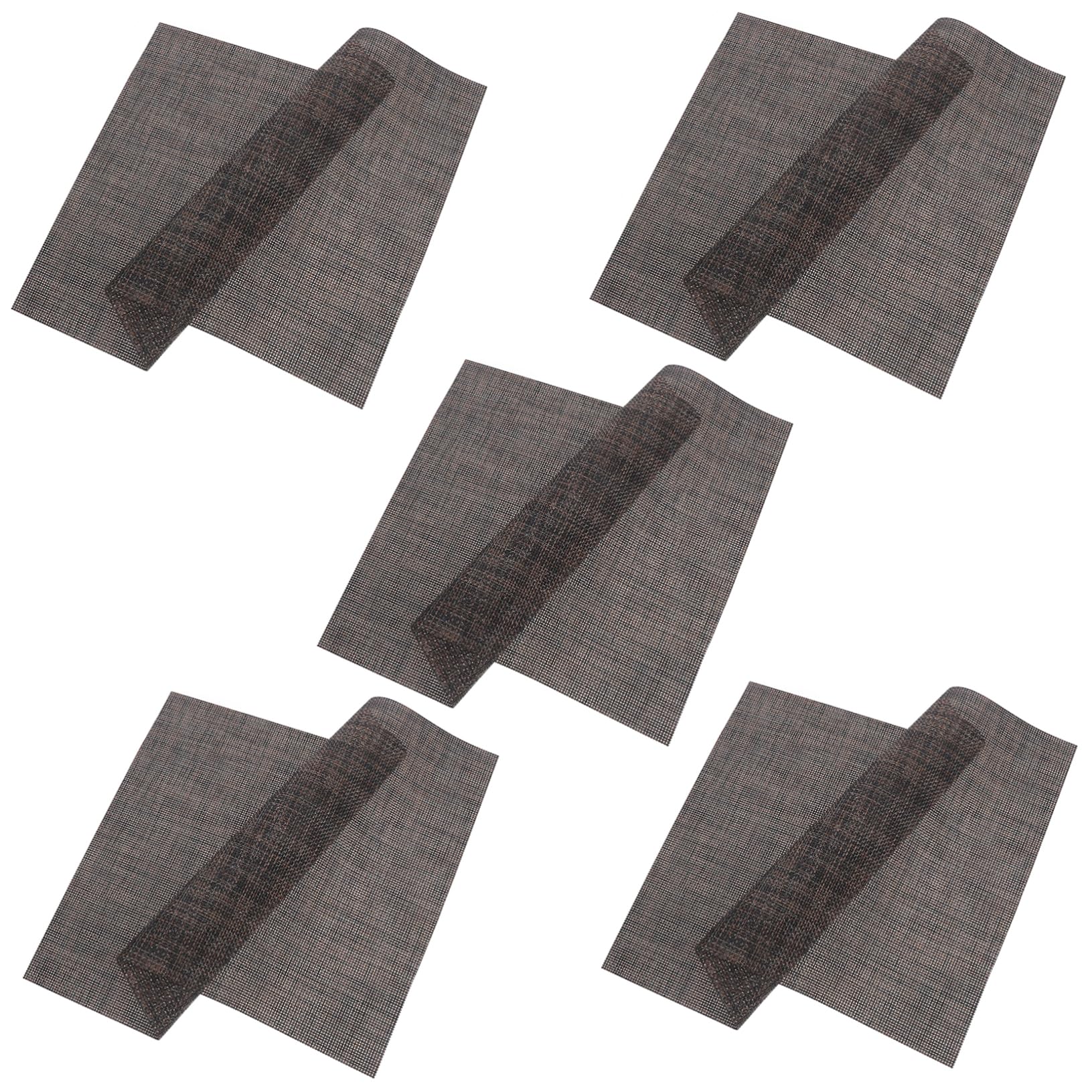 Tapis de table antidérapants PVC cuisine set de table lavable noir marron lot de 6