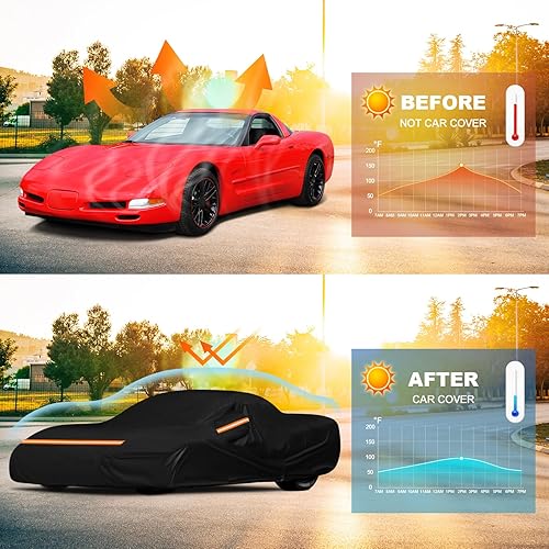 Miniatura 22 de Funda impermeable para Dodge Charger para todo tipo de clima, funda de automóvil de 6 capas impermeable para todo tipo de clima, 210T, resistente al