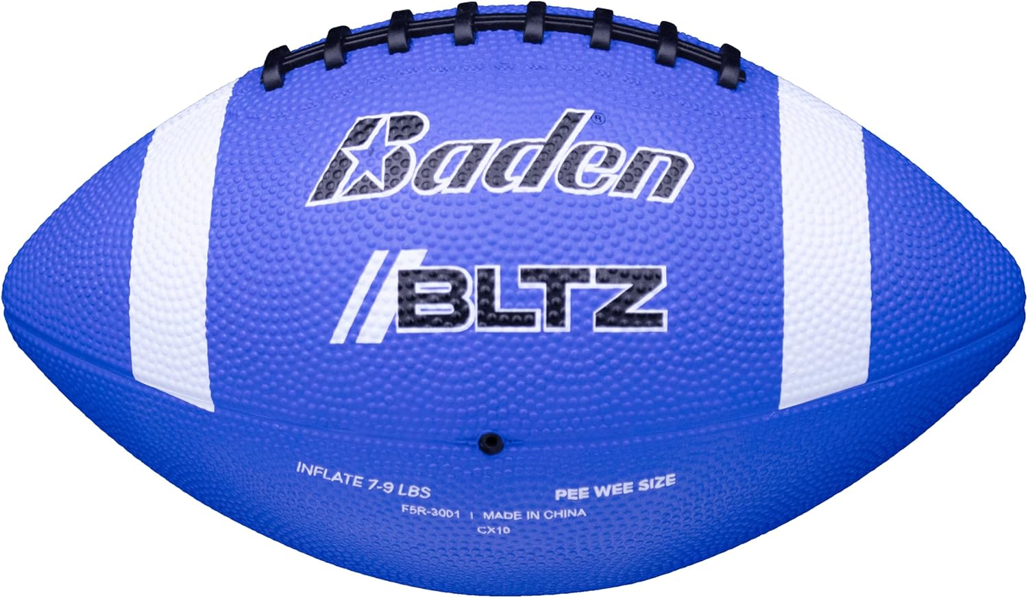 Baden | BLTZ | Rubber Football | Peewee, Junior, Youth, Official Sizes | Individually & 6-Pack w/Pump, Mesh Bag