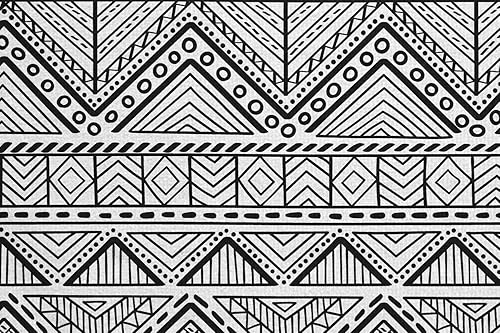 Miniatura 5 de Lunarable Tribal Yoga Mat Towel, Monochrome Doodle Style Chevron Style Pattern Herringbone Design Arrow, Non-Slip Sweat Absorbent Yoga Pilates