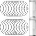 100pcs Stainless Steel Wire Keychains Aircraft Cable Cable Key Ring for Hanging ID Tags or Luggage Tags,6.3 inch 2mm