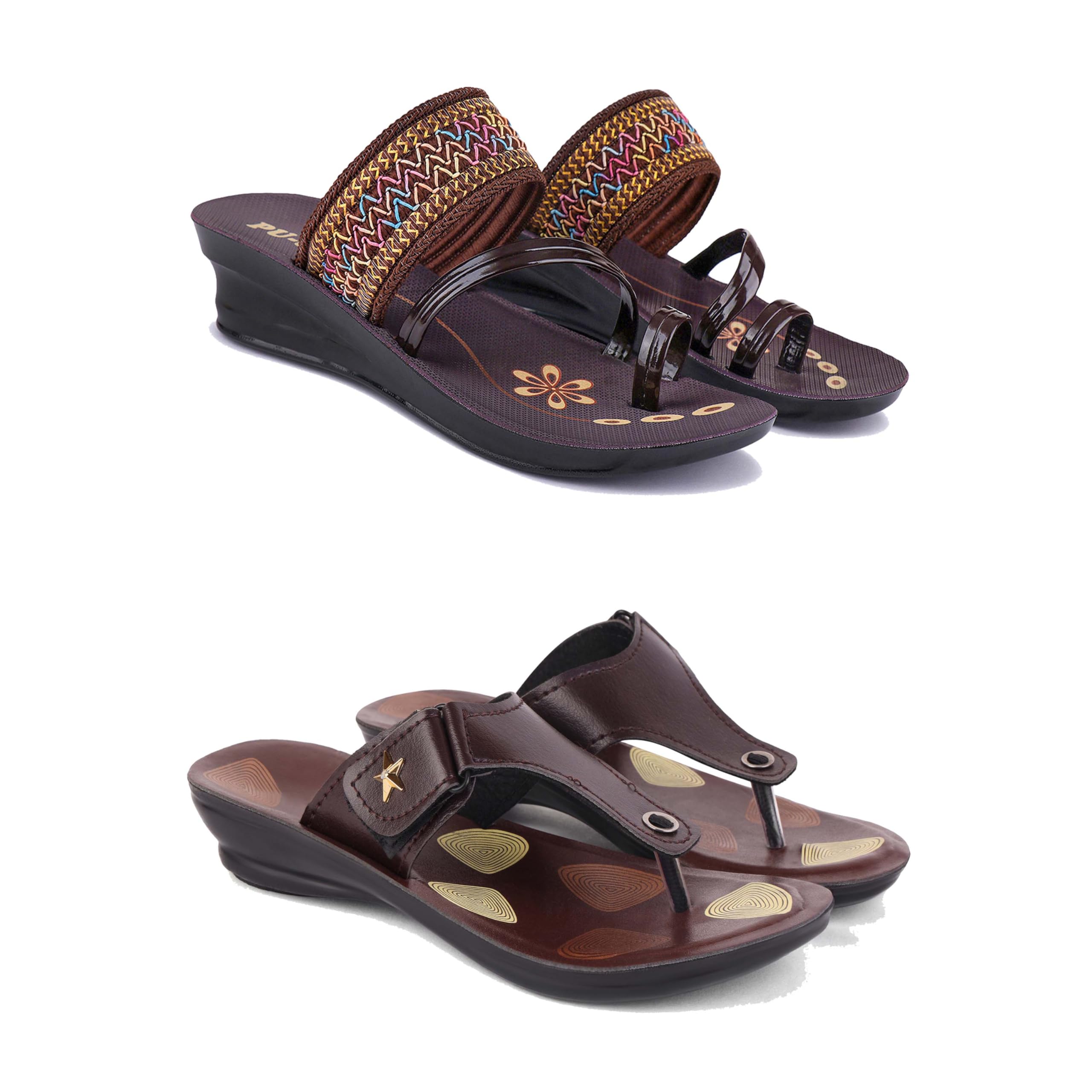 Women's Comfortable Sandal,Casual Lightweight Sandal for Everyday Wear |(2-COMBO)-1951-1963-image-20