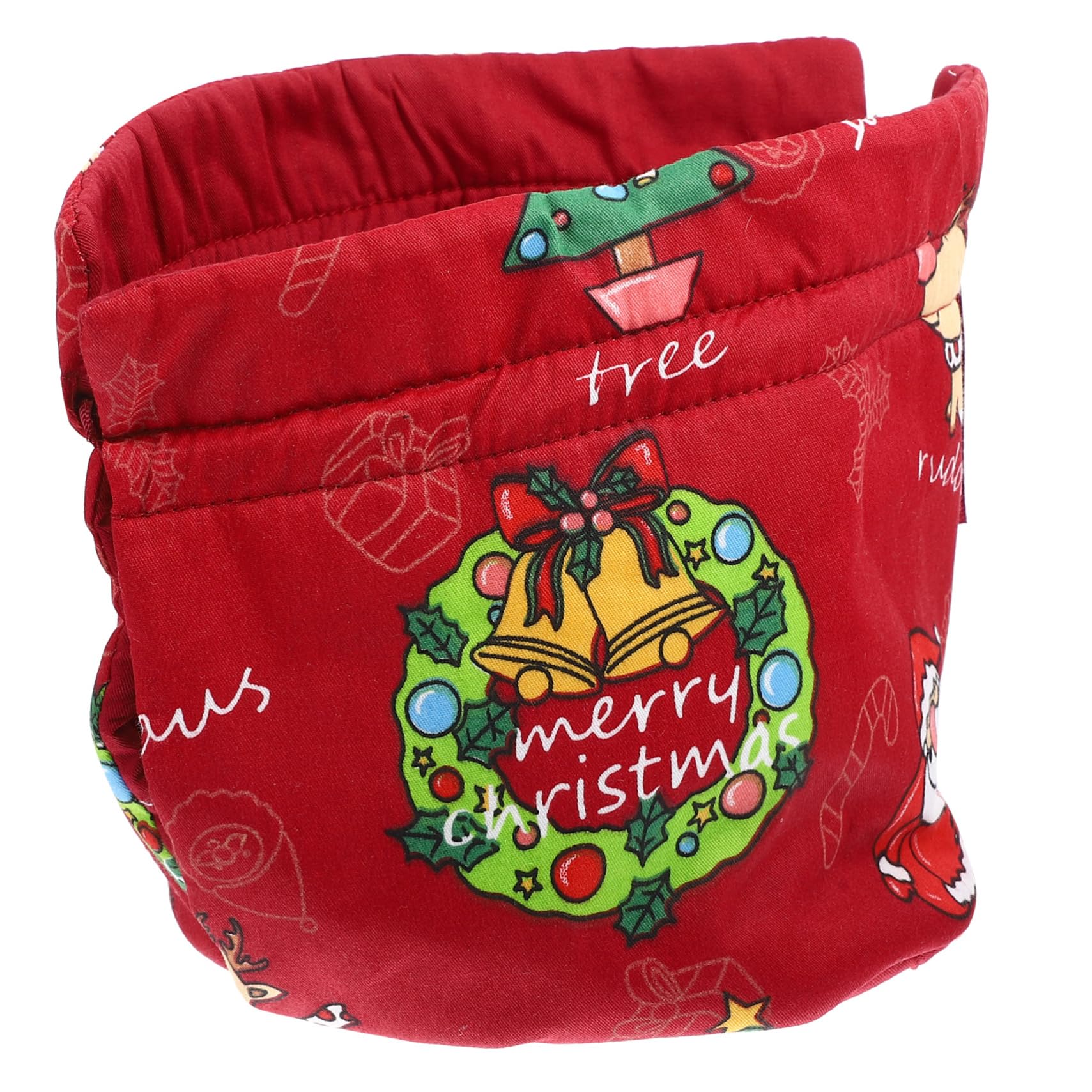 VOSAREA Xmas Style Teapot Covering Reusable and Insulated Tea Cozy for Teapots Cartoon Printed Design for Thermal and Dust Prevention for Holiday Use