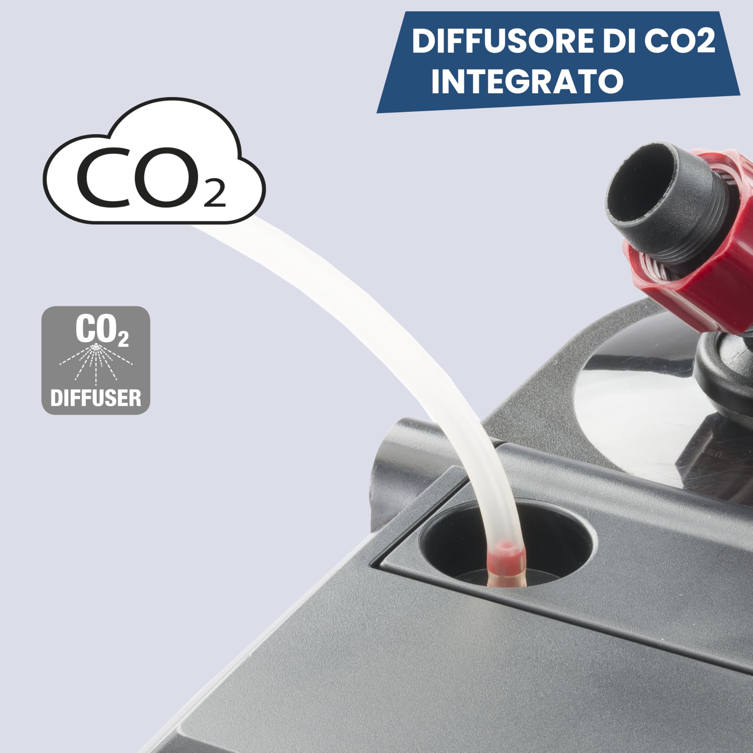 Hydor Filtro Esterno per Aquaria Professional 2.0 Filtro Silenzioso per acquari Materiali filtranti Inclusi Diffusore di CO2 Interno Auto-aspirante Manutenzione Facile, per acquari Fino a 250 l
