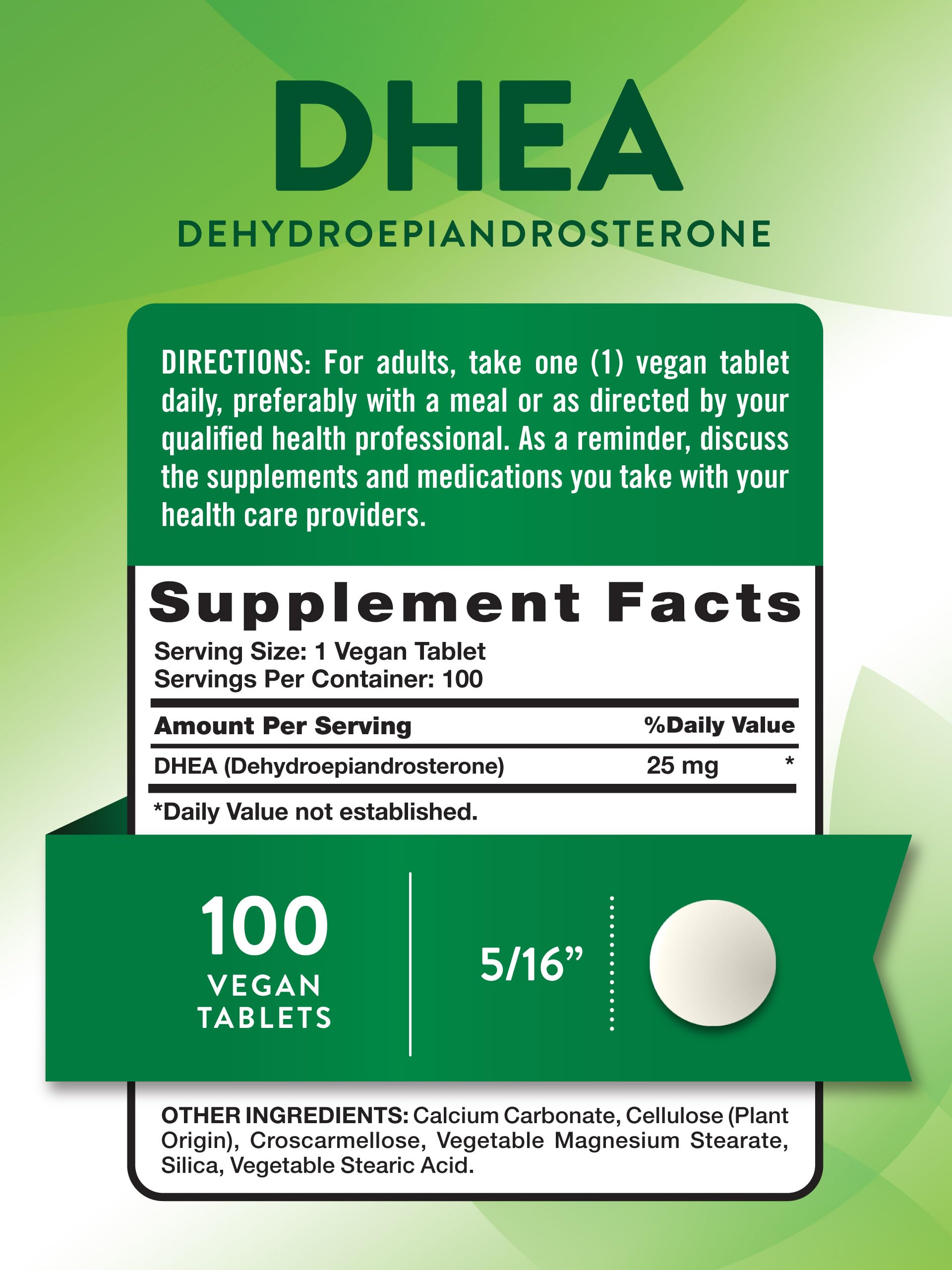 Nature's Truth Dhea 25 mg Capsules, 100 Count — Amazon image 2