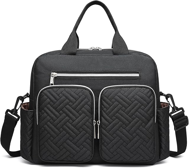 Kono Baby Changing Bag Large Weekender Travel Nappy Tote Stylish for Mom and Dad,Convertible Travel Tote Messenger with Insulated Pockets