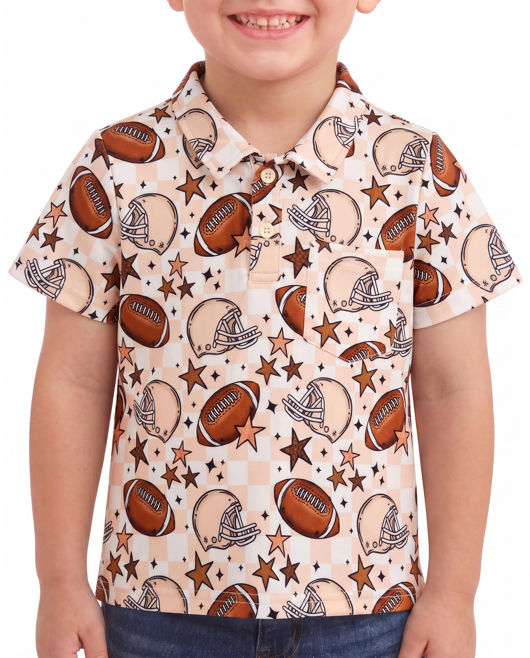 Unique Baby Short Sleeve Collared Boys Polo Shirt, Toddler Kids Polo Shirts
