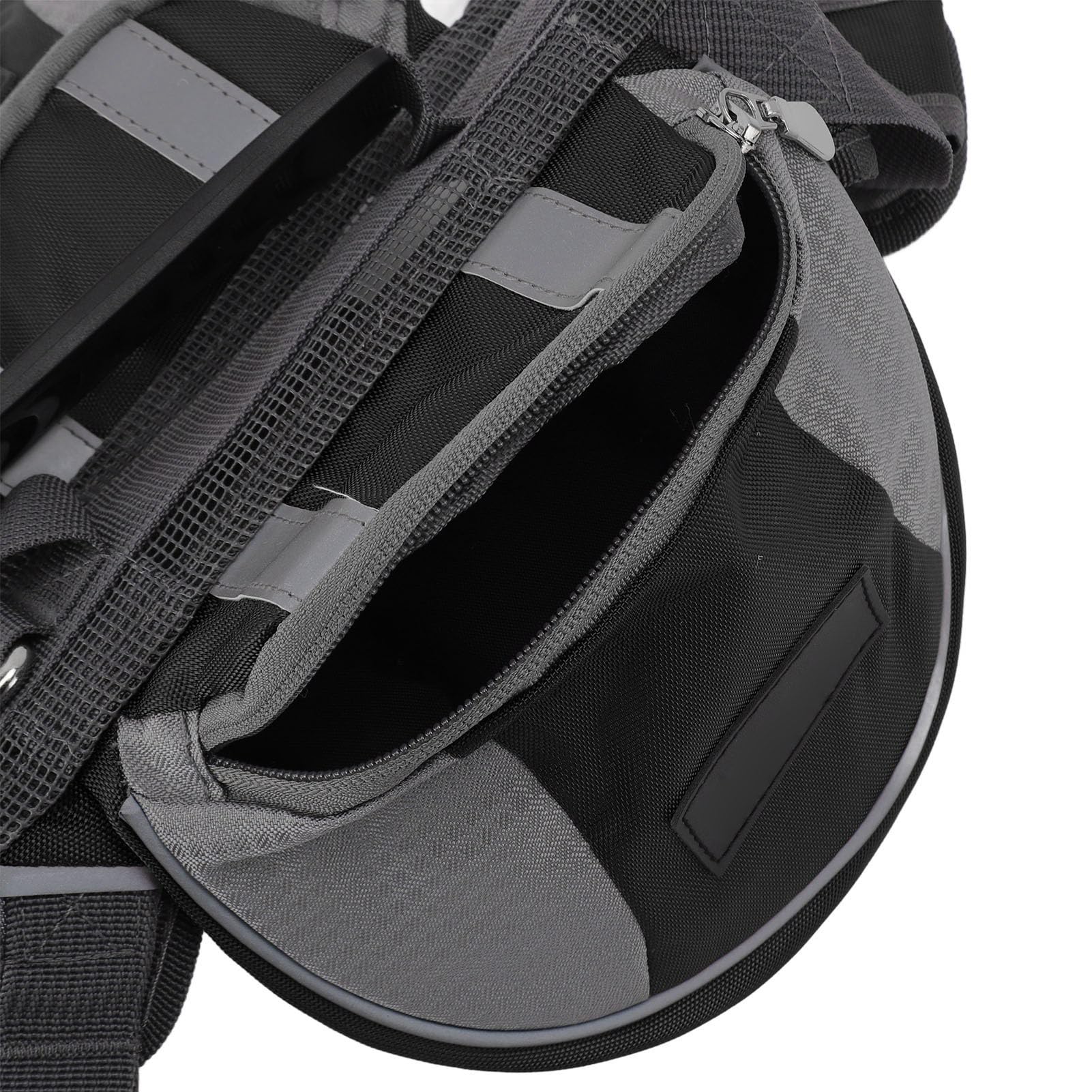 Mochila para Perros, Alforja con Arnés Ajustable, con Bolsillos Laterales Reflectantes de Seguridad, Chaleco para Perros, para Senderismo, Acampada, Viajes, Perros Medianos y
