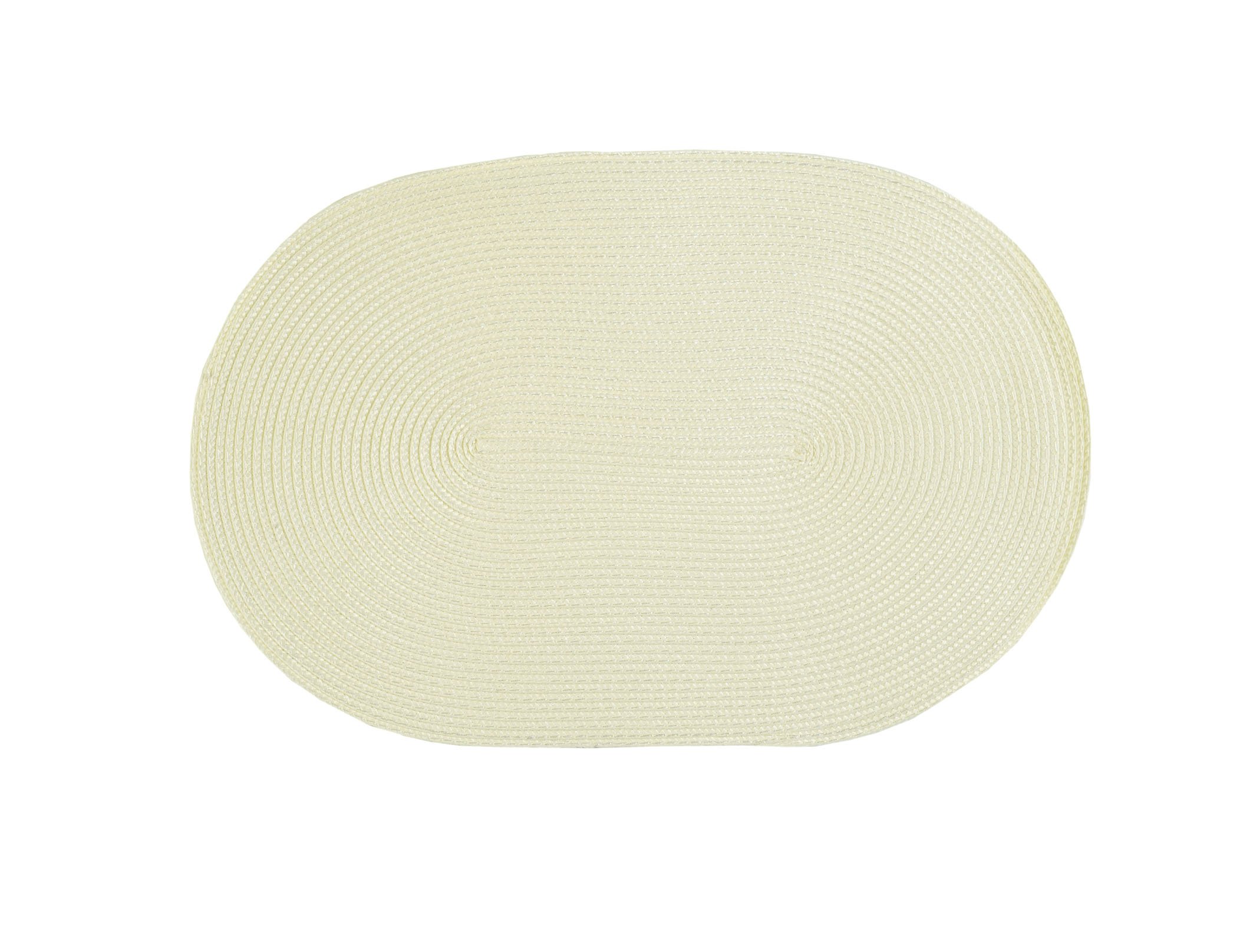 Stuco Trends Textiles 4er Pack, Tischset Polypro oval Ecru/ca.30x45 cm / 100% Polypropylen