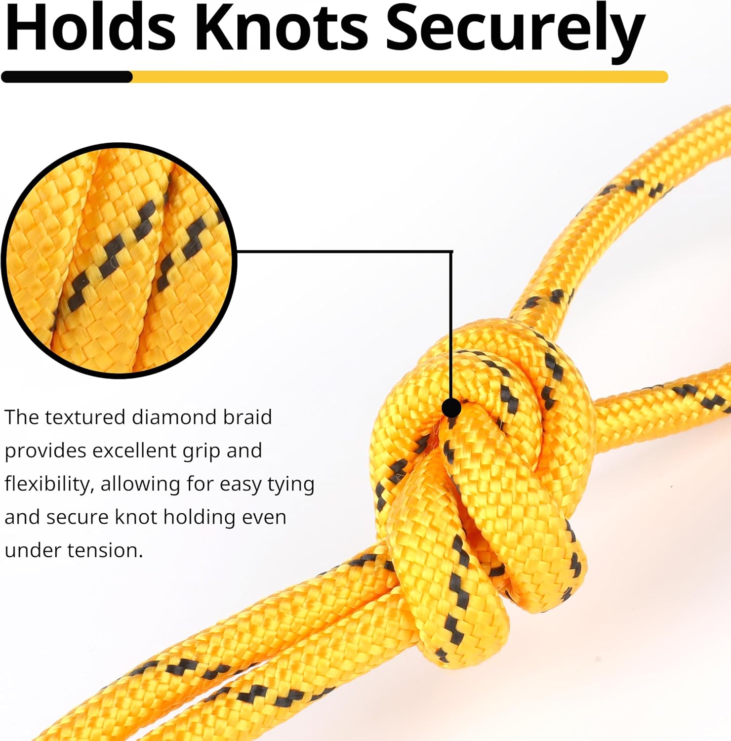 MaxxHaul Diamond Braided Rope of 1/2" x 100 Ft Extra Strength-Sunlight and Weather Resistant, Multicolor (51242)