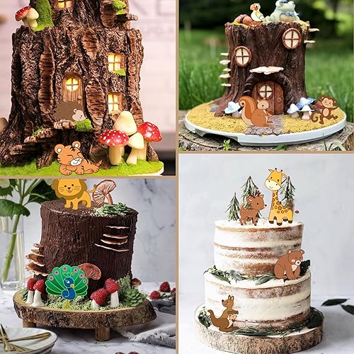 Miniatura 6 de Cortadores de galletas de animales con sellos de émbolo con tema de animales salvajes Herramientas para hornear galletas en relieve moldes de