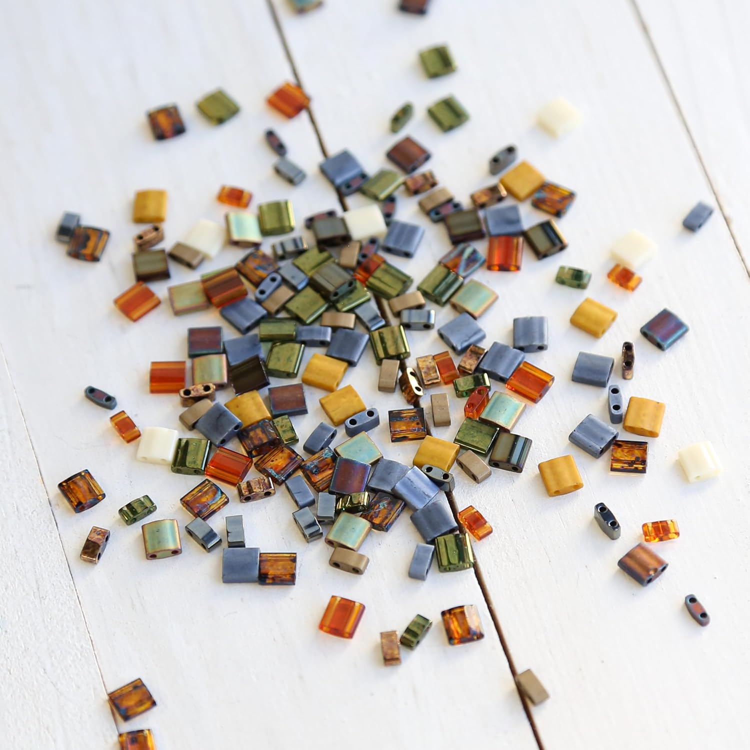 Mack & Rex Sweater Weather Tila Bead Color Pack – Create 20 Stunning Bracelets with Premium Picasso & Matte Tila Beads, Includes Metallic Shades – Ideal for Jewelry Making - DIY Bracelets