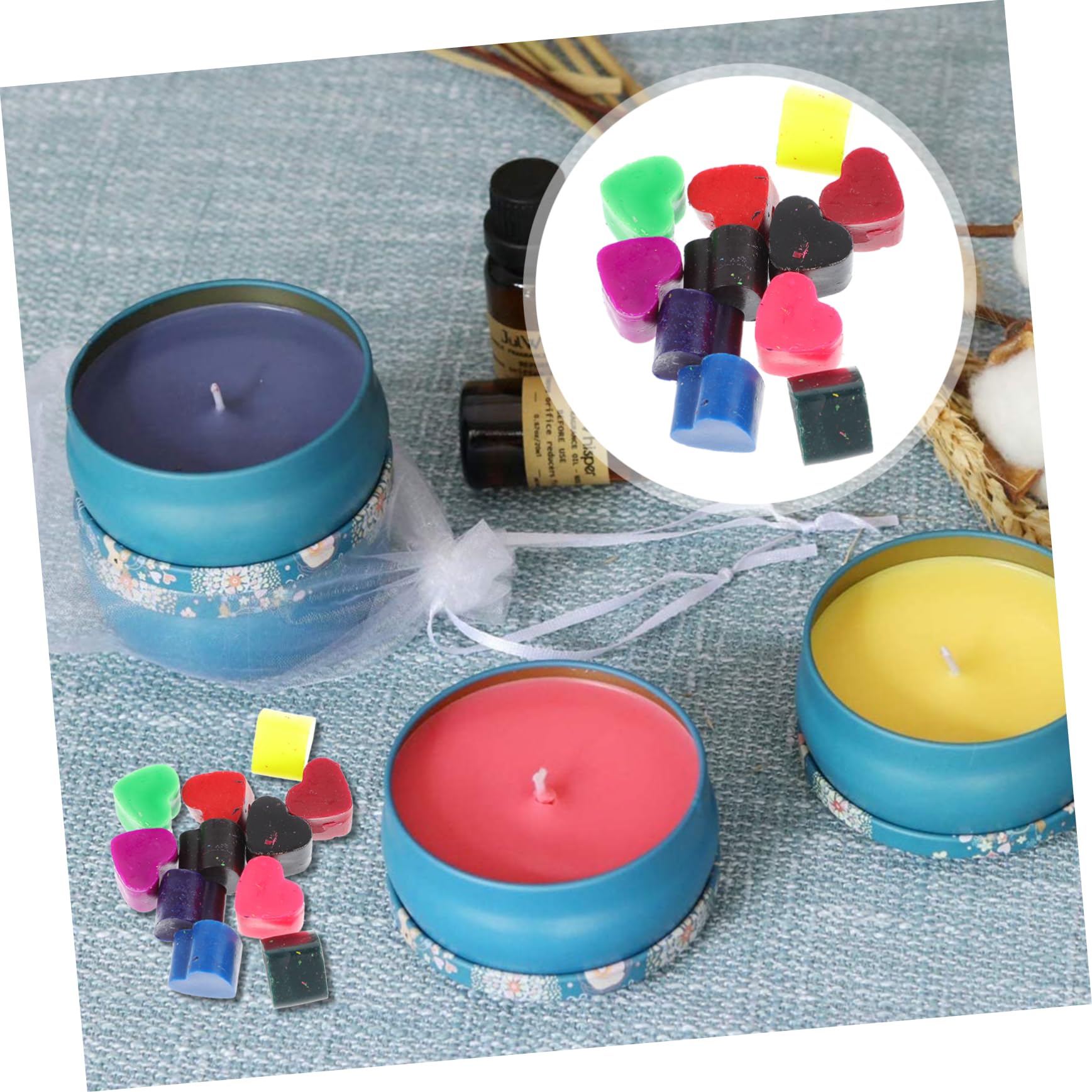 NUOBESTY 3 Set Blocchi Per A Cera Di Di Soia Candele Per Le Donne Personalizzata Candele Colorate Che Fa Il Color 11 Pezzi * 3
