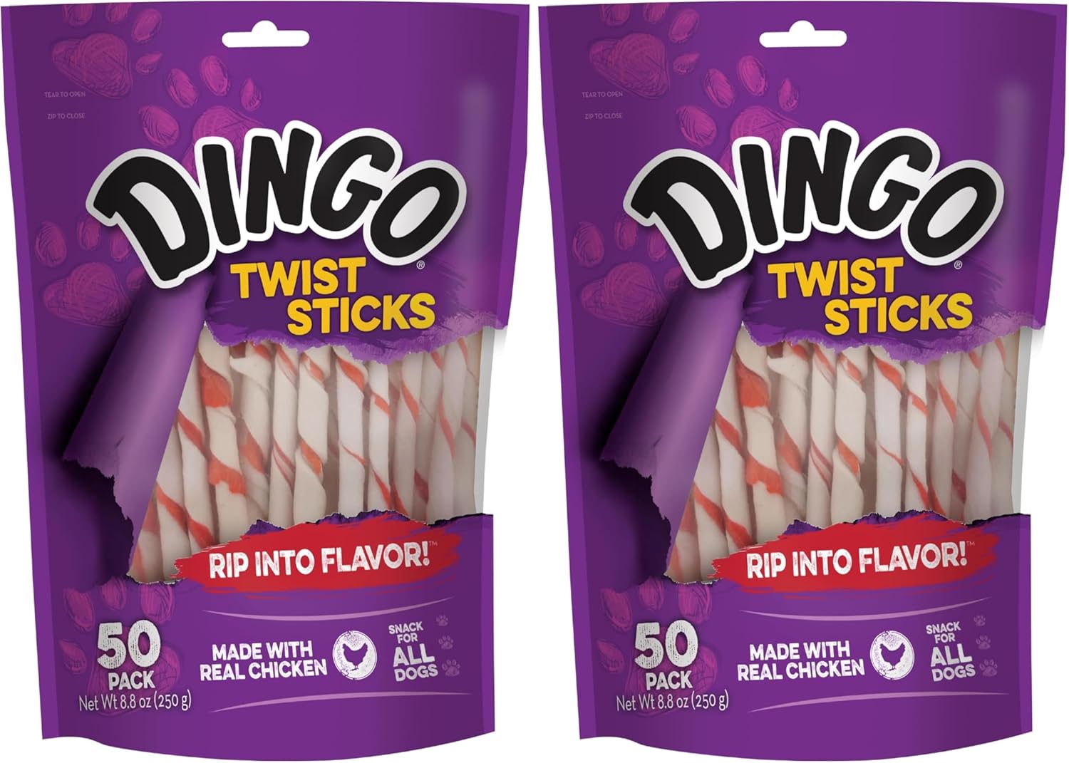 Dingo Chicken Twist Sticks Chews For Dogs, 240 Ct