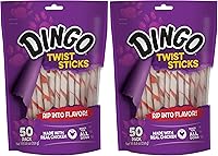 Vista 8 de Dingo giro premio, Rawhide Chews, Paquete de 10