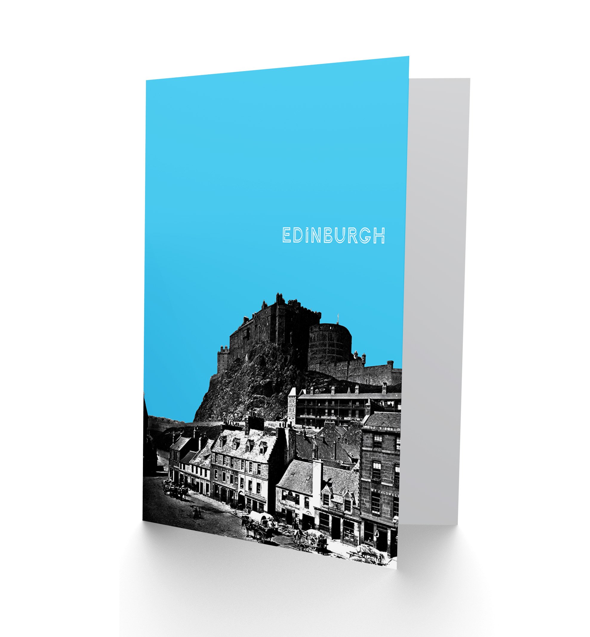 Wee Blue Coo Grassmarket Edinburgh Scottish Landmark Sky Blue Greetings Card