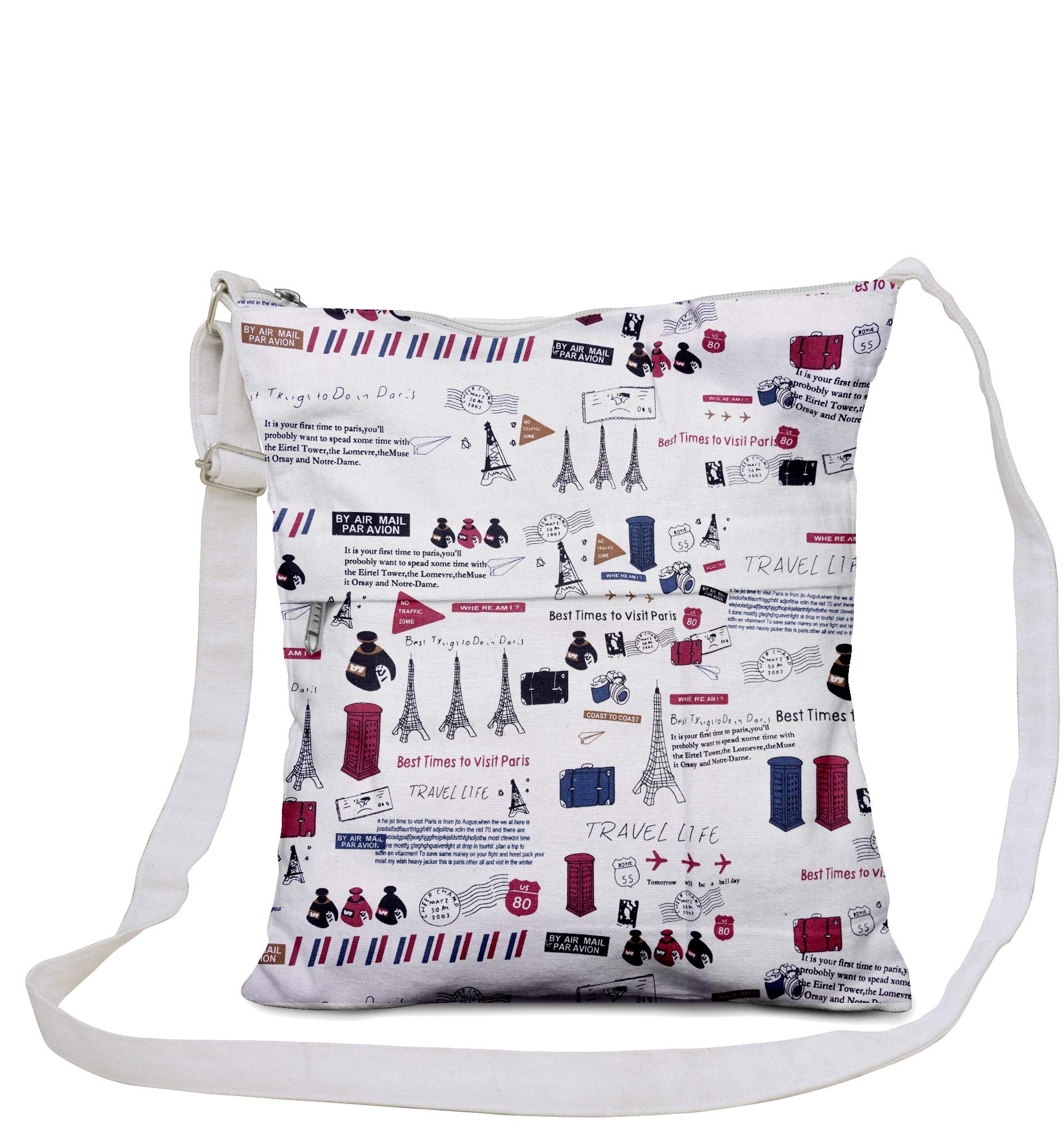 JEH BAGS Canvas Crossbody Bag for Women: Eco-Friendly Canvas Sling Bag with Adjustable Strap – Printed Shoulder Bag (4 LTR, 26 x 2 x 20 cm) (B07Z8RJ5WJ) Amazon Price History, Amazon Price Tracker