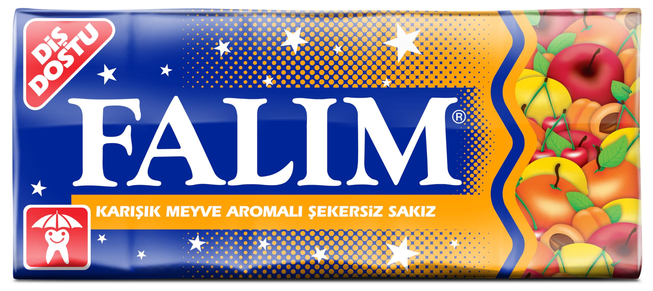 Falim Goma de mascar Tutti Frutti sin azúcar 20 x 5 piezas 140g