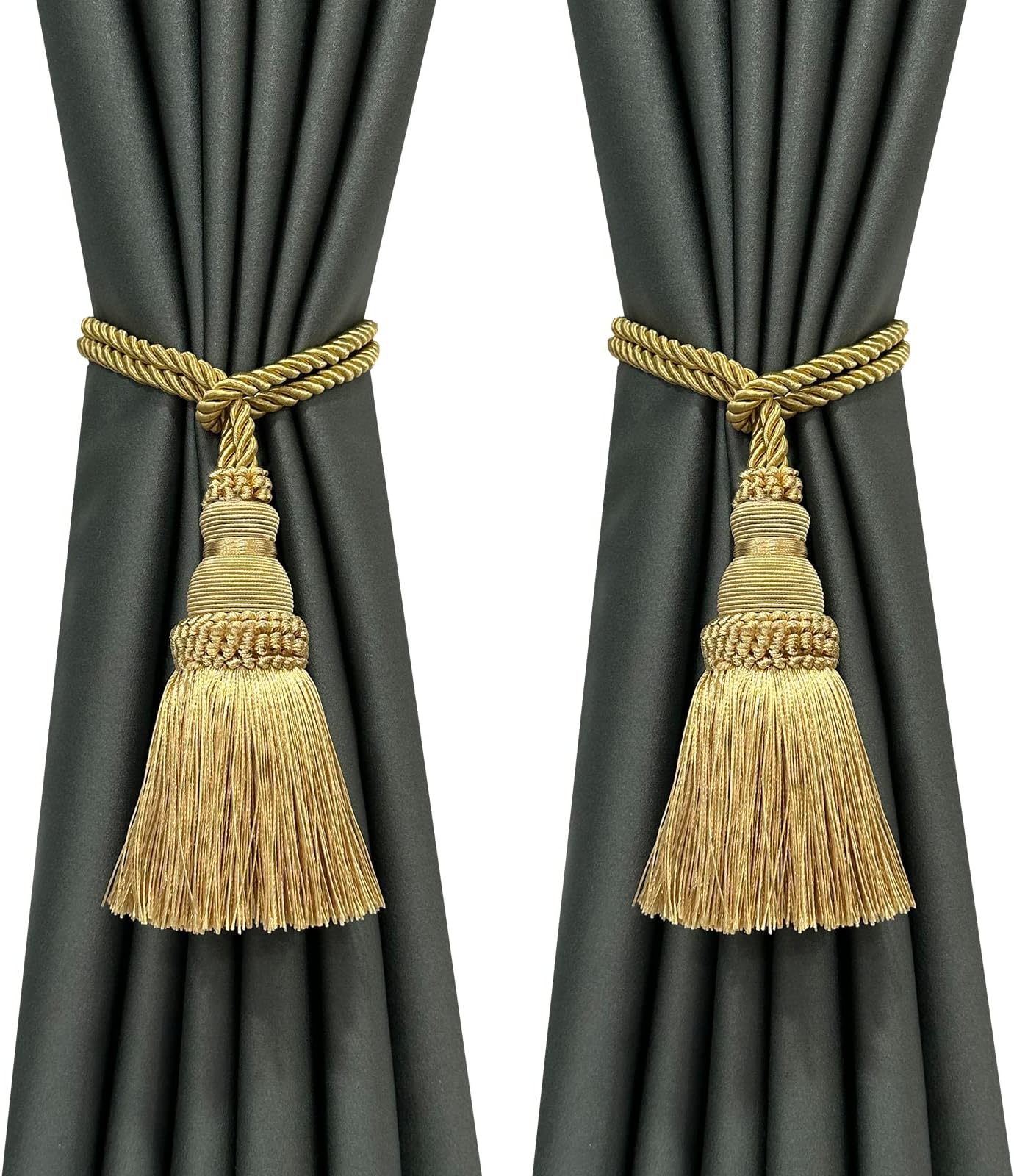 Lustrous Netted Curtain Tassel Tieback, Tassel Length 10