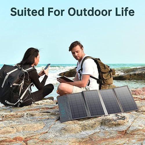 Miniatura 2 de Panel solar portátil de 5 V 14 W, cargador de panel solar plegable con salida USB de 5.2 V 2 A, kit de panel solar de emergencia de energía