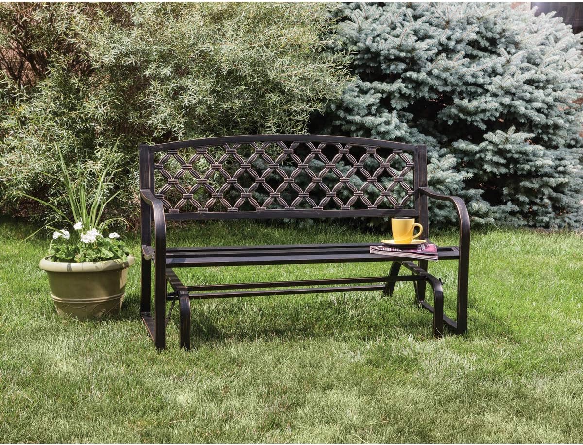 DO IT BEST GS SXL-SG131F Outdoor Expressions Steel Glider Bench