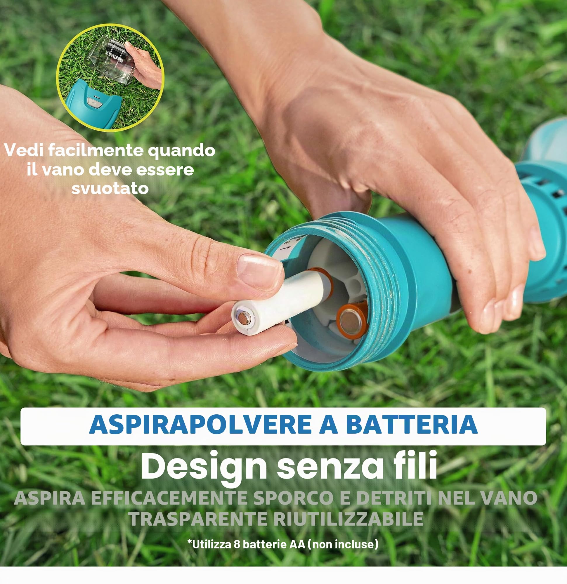 Bestway AquaTech Aspiratore per piscina senza fili