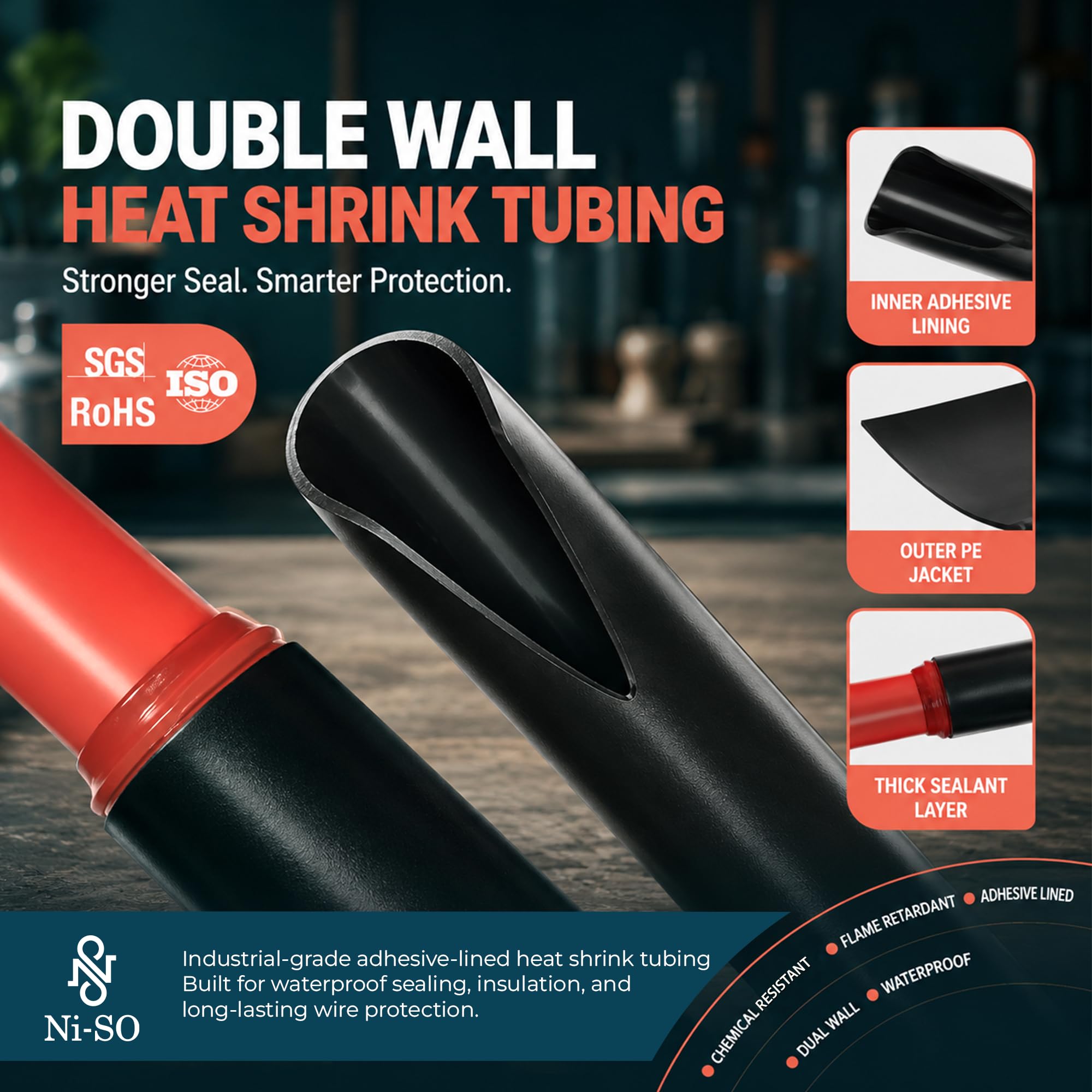 Marine Grade Heat Shrink Tubing - Waterproof & Durable -4