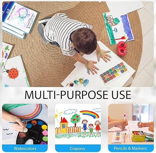 Miniatura 9 de Paquete de 3  Total de 108 hojas de papel de acuarela de alta calidad (11 x 16 pulgadas)  Stock pesado (98 libras), hojas blancas sueltas. Perfecto