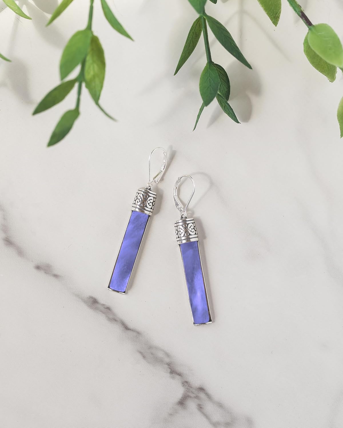 Bottled Up Designs Handmade Bottoms Up Earrings, Recycled Vintage Glass, Sterling Silver, Eco Friendly, Made in USA, Birthday Gifts, Mothers Day, Women, Anniversary