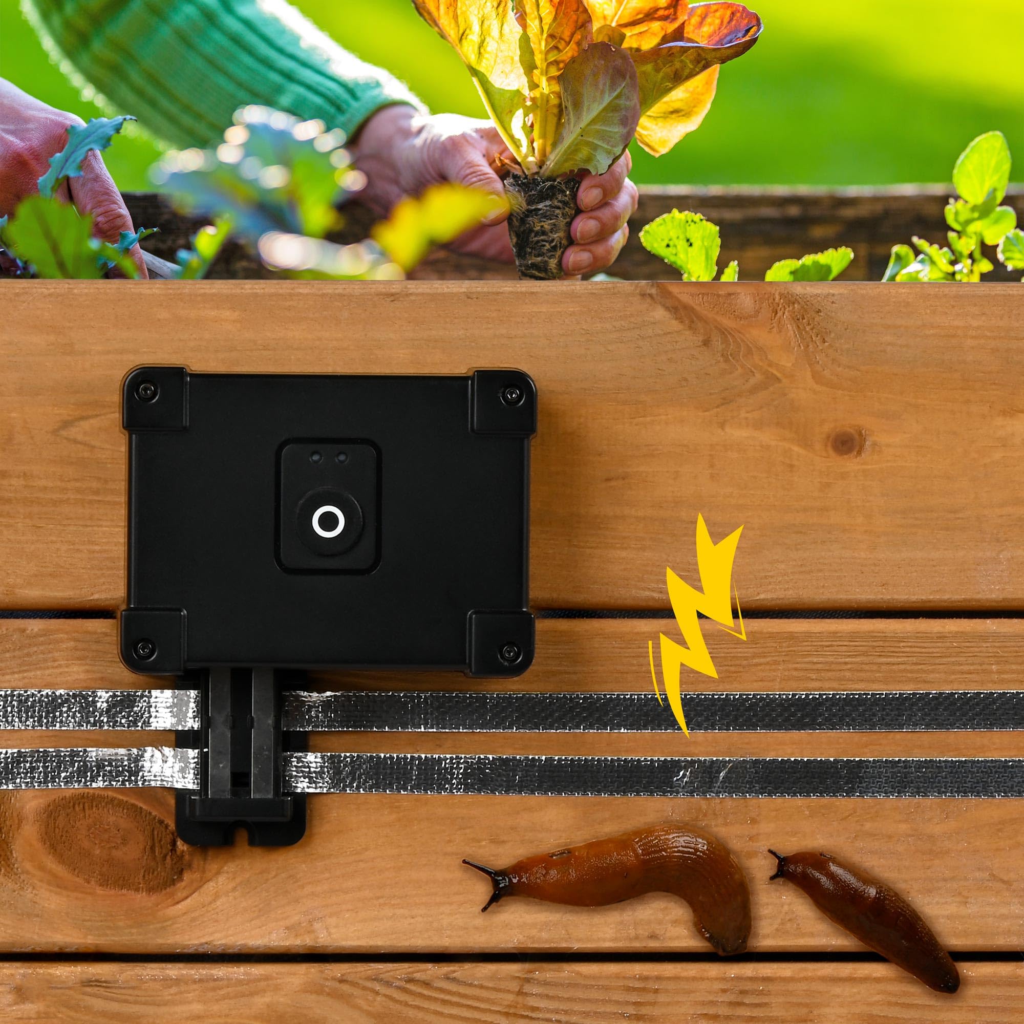 dobar® Slug-Shock ochrona przed ślimakami – elektryczne ogrodzenie przed ślimakami do podwyższonych grządek i obramowania grządek – ochrona przed ślimakami do ogrodu, 10 m