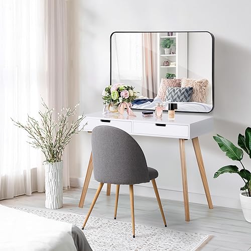 Miniatura 3 de ZENY Escritorio pequeño para computadora de 39 pulgadas, mesa de escritura moderna, escritorio de oficina en casa para dormitorio y estudio,