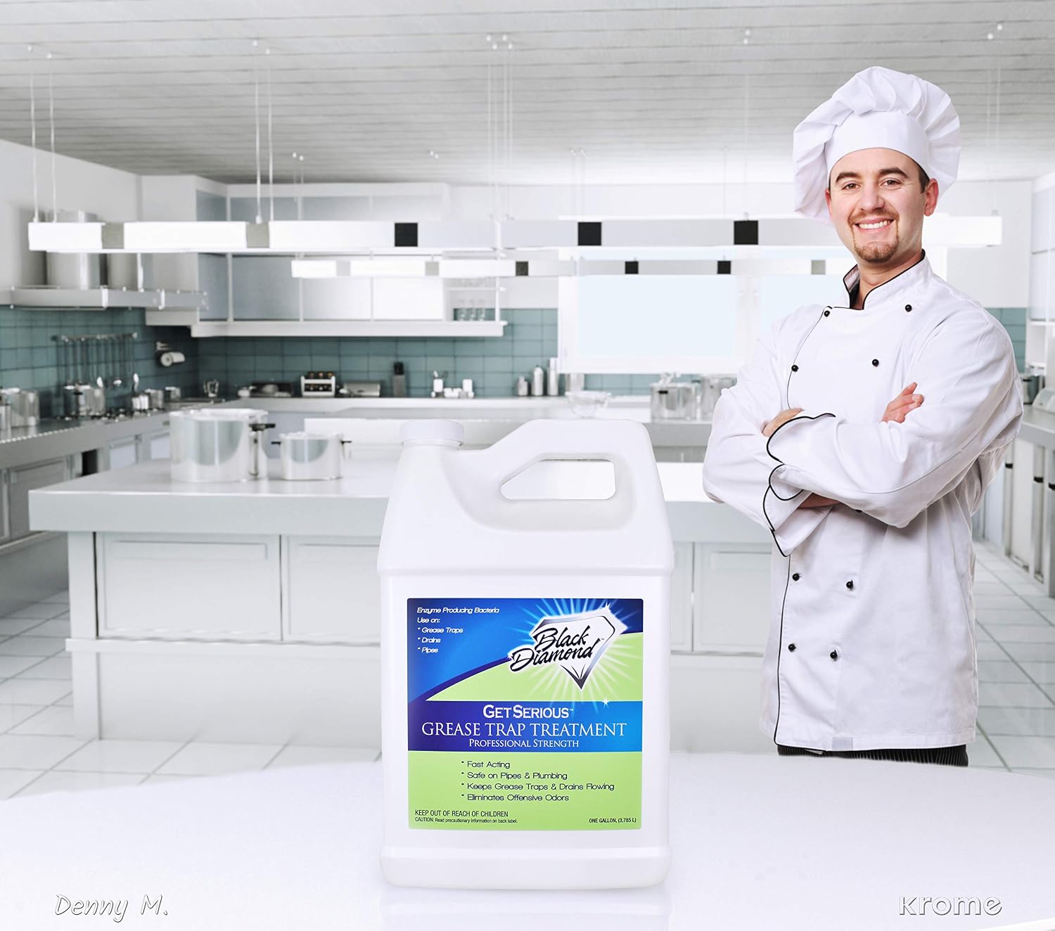 Black Diamond Stoneworks GET SERIOUS Grease Trap Treatment and Odor Control 1-G AND Restaurant Bio-Deodorizing Floor Cleaner Heavy Duty Commercial Concentrated Enzyme Degreaser, Odor Eliminator 1-G image 2