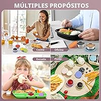 Vista 6 de Paquete de 8 - Recipientes pequeños de 1.6 oz para aderezo de ensalada para llevar, recipientes de condimentos a prueba de fugas con tapas, tazas