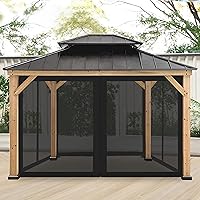 Vista 7 de CoastShade Malla Mosquitera de Repuesto Universal para Paredes Laterales Solamente para Toldo de Glorieta de 10' x 12