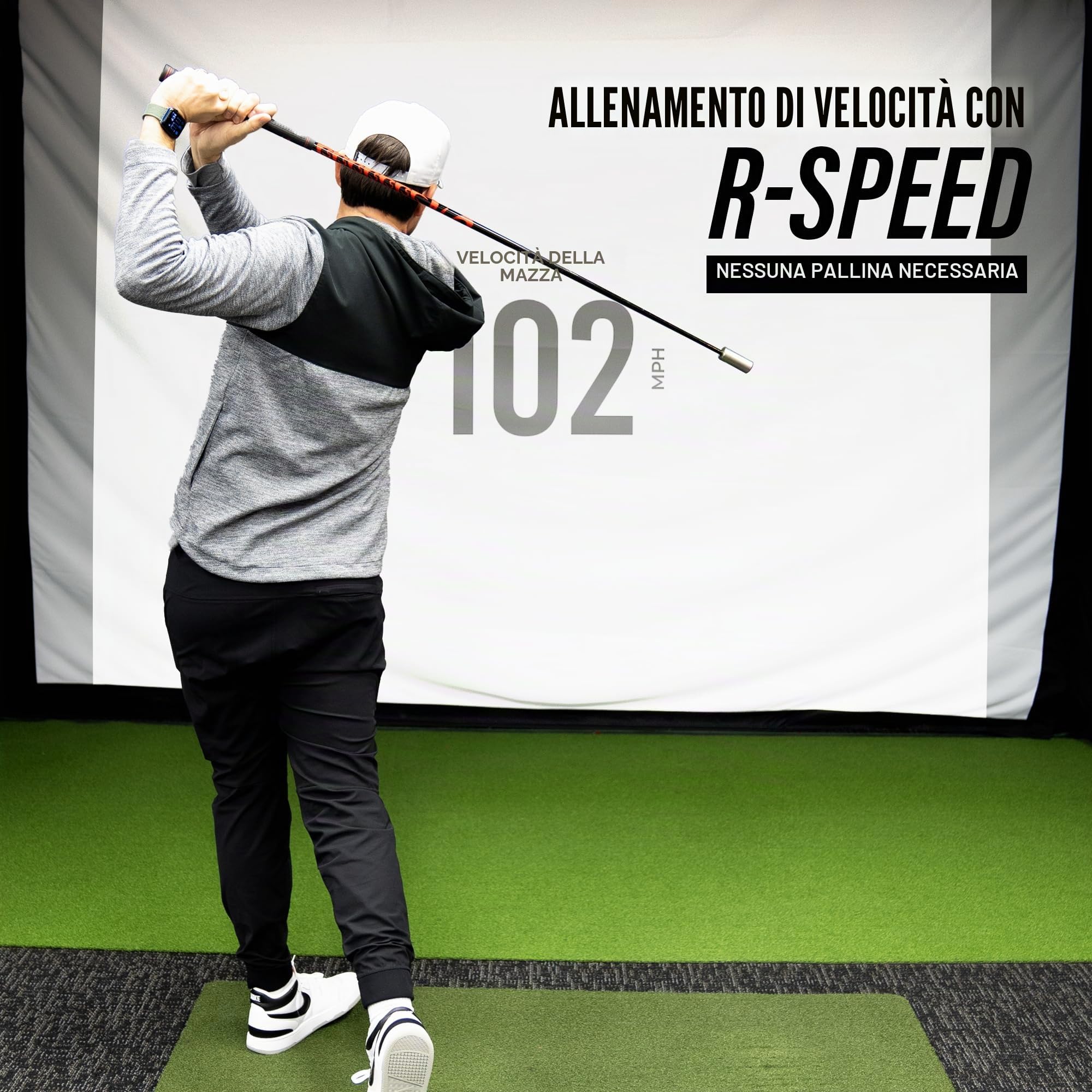 Rapsodo Monitor di lancio mobile per golf, uso interno ed esterno, con visualizzazione satellitare GPS e precisione di livello professionale, solo iPhone e iPad, nero/rosso