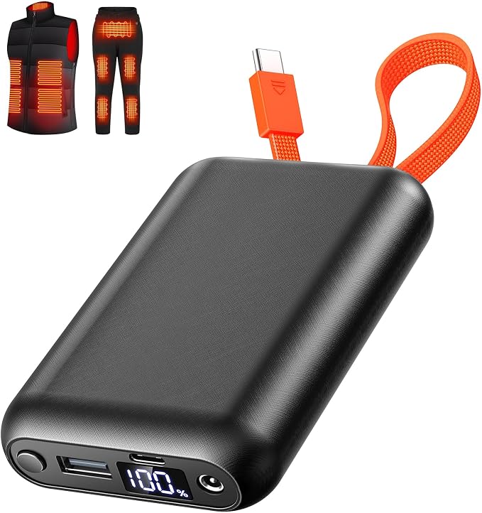 Paquete de batería para chaleco calefactable 7.4V 20000mAh miniatura 7