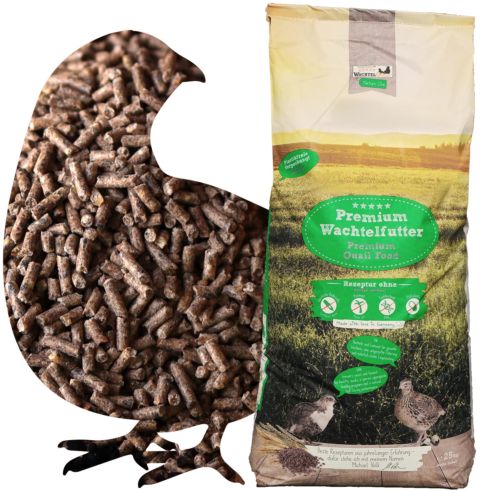 wachtelgold Wachtelkorn SojaFrei 25kg – Legefutter ohne Soja
