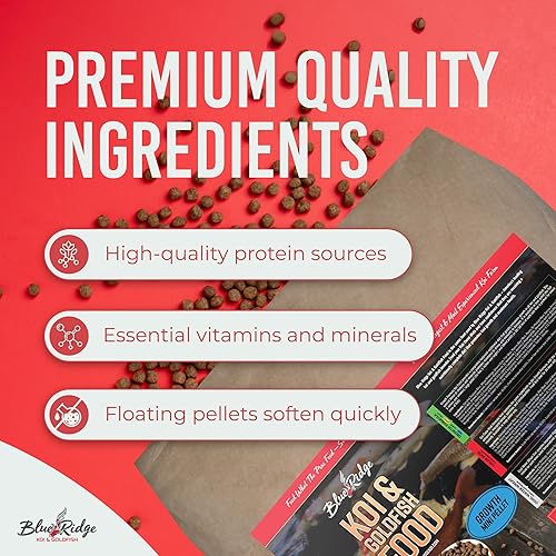 Miniatura 3 de Blue Ridge Koi Fish Food 50lb - Mini fórmula de crecimiento Koi Food, alimento para peces de colores, alimento de pescado premium para estanques,