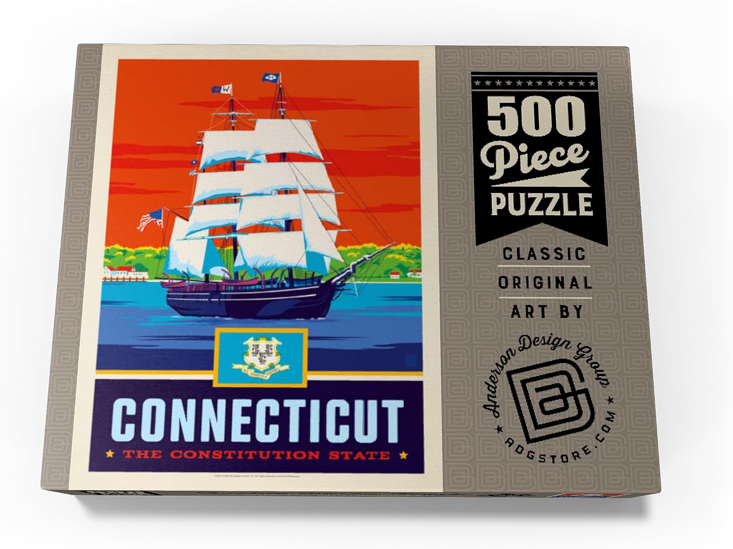 MyPuzzle Connecticut: The Constitution State - Premium 500 Piece Jigsaw Puzzle for Adults