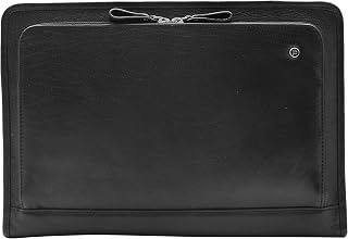 DR330 - Funda de piel sintética para documentos (tamaño A4), color negro, Black, Medium