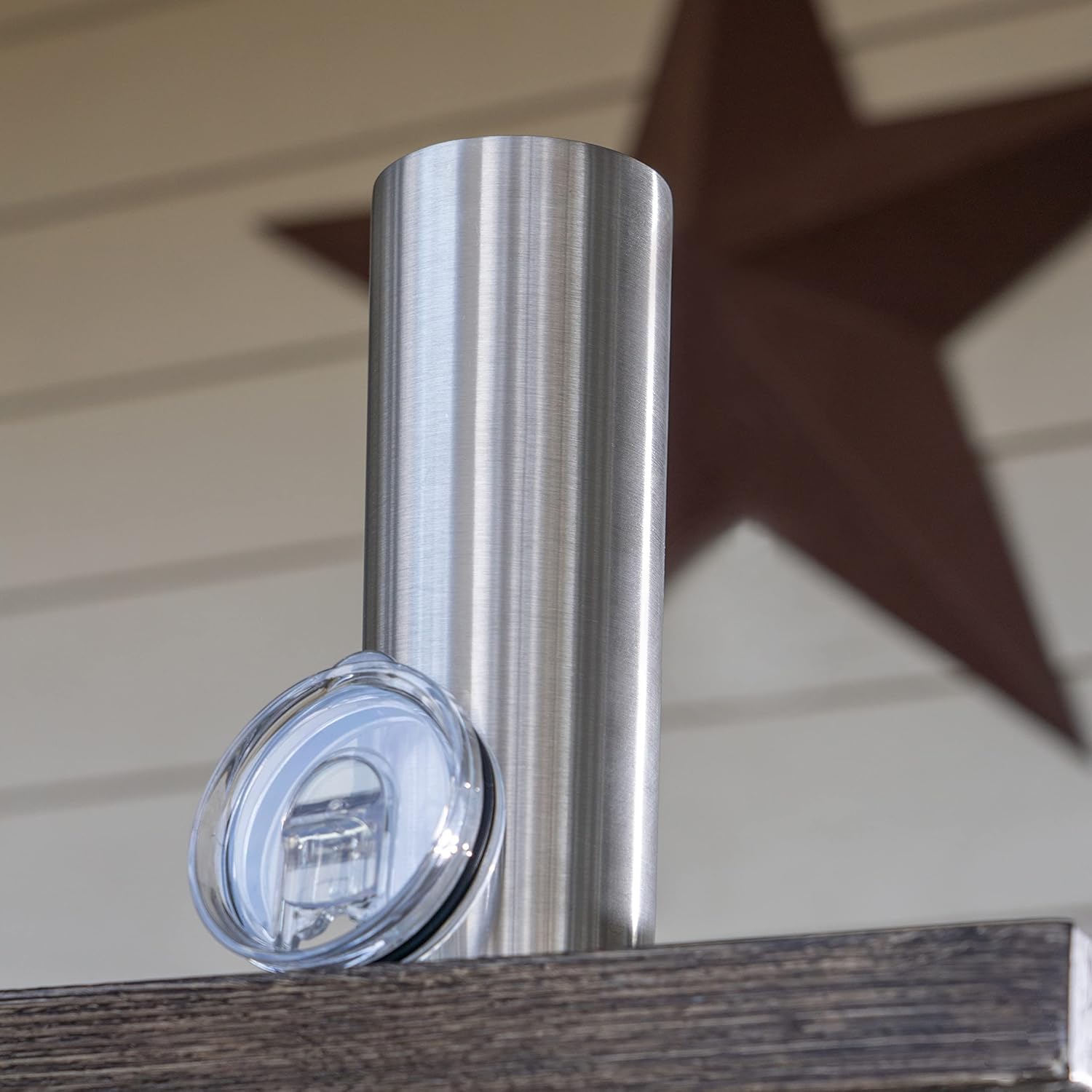 Maxam 20 Ounce Double Wall Vacuum Insulated Skinny Tumbler - Tall & Slim Stainless Steel Drink Canister with Straw & Clear Lid - Image 5