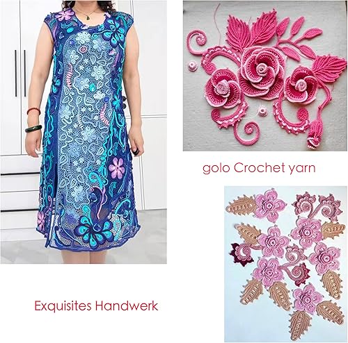 Miniatura 125 de golo Hilo de ganchillo para tejer a mano tamaño 30 hilo de tatuaje Hibiscus color-166 166-Hibiscu,oro 160,202 Azul Mar,203 Aguacate,206 verde,208