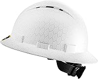 Vista 8 de ProtectX - Cascos de construcción de ala completa, ventilados, aprobados por la OSHA, con suspensión de 6 puntos, Cascos de construcción