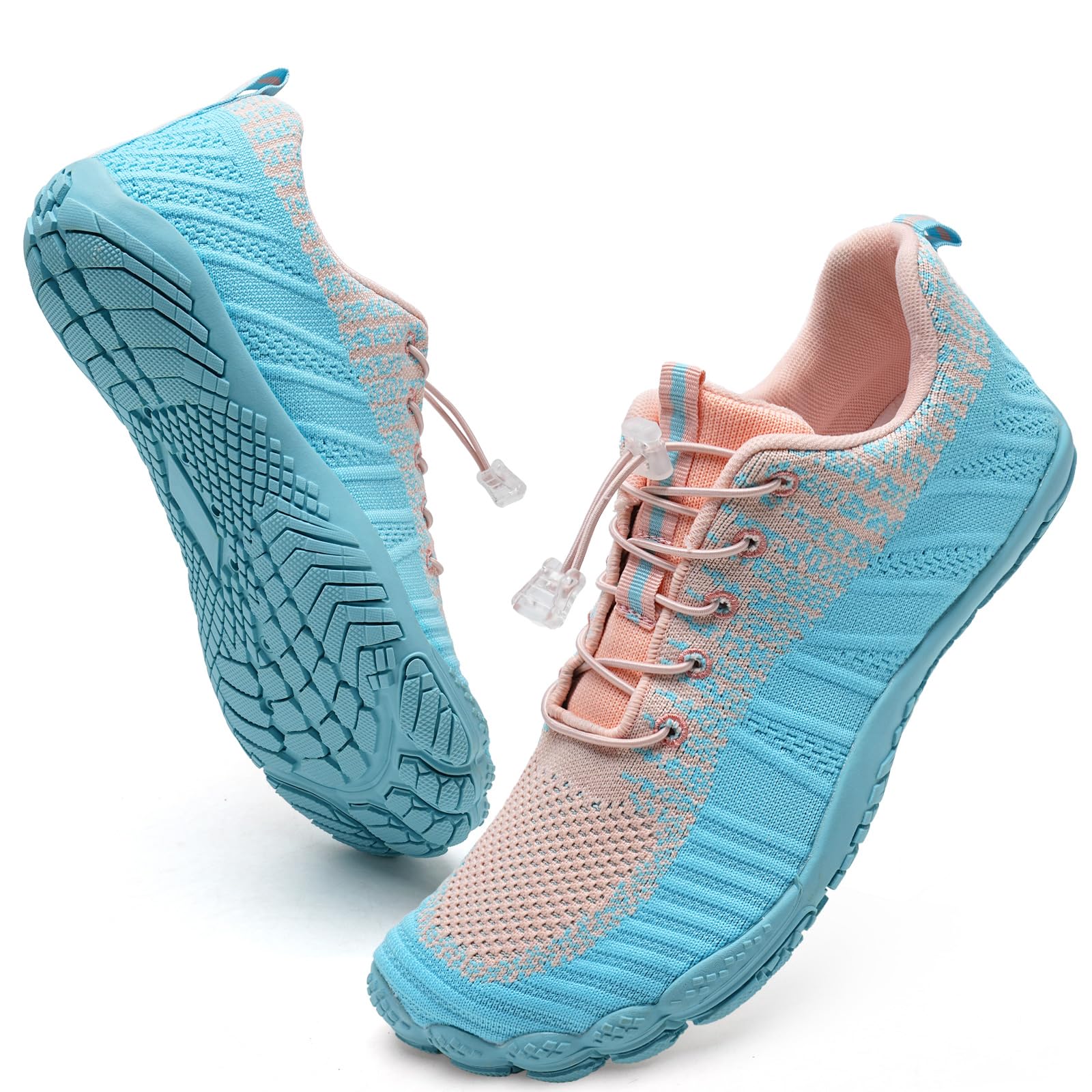 WateLves Zapatos de agua para hombre y mujer, calcetines de playa, transpirables, anchos, para nadar al aire libre, caminar, antideslizantes, para piscina, senderismo, kayak, buceo, surf, A-rosa/azul,