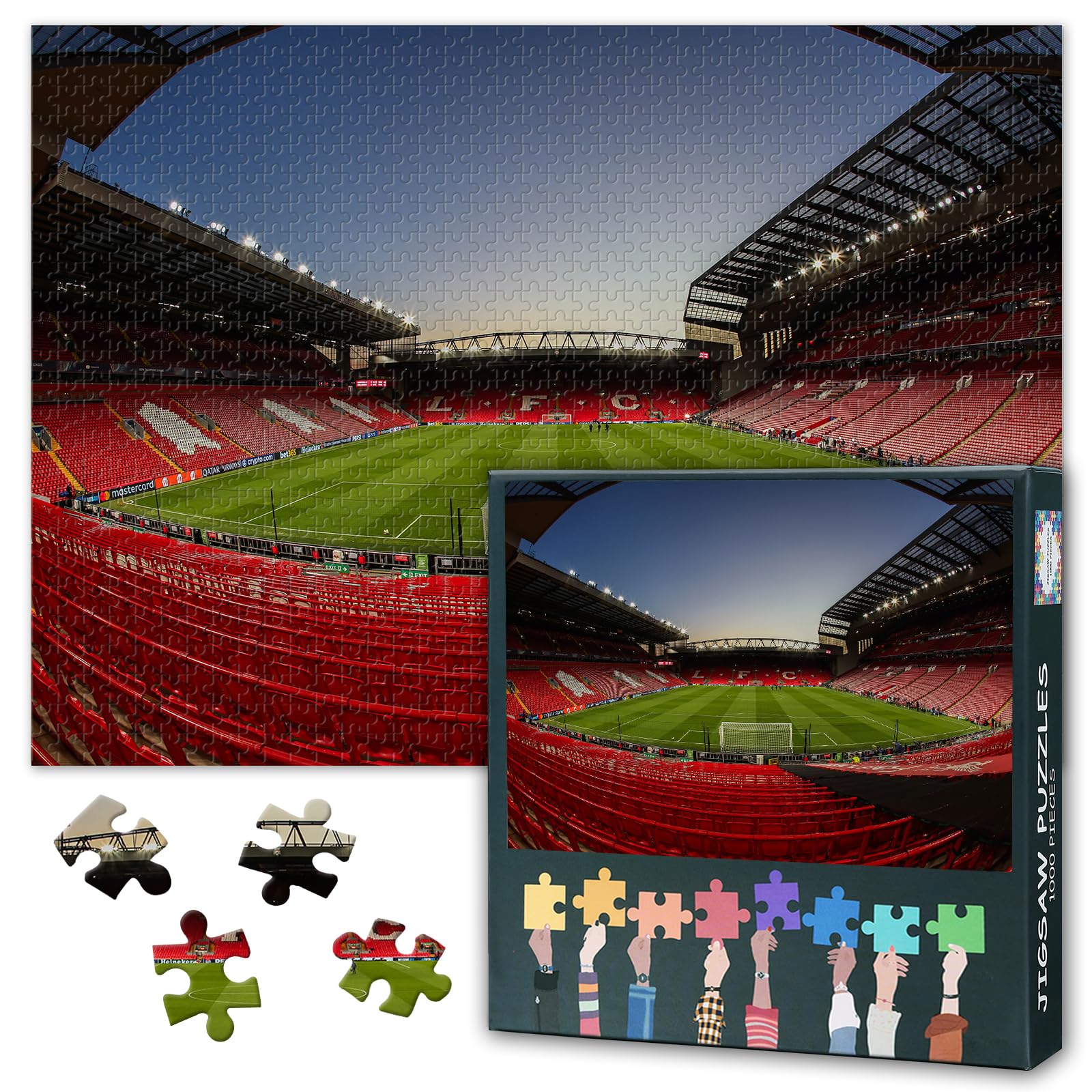 Liverpool F.C.Puzzles Jigsaw Puzzles for Adults 1000 Hard Impossible Difficult Challenging Family Puzzle, Birthday Gift 50x70cm — image 1