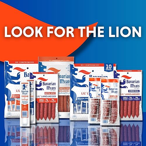 Miniatura 6 de Bavarian Meats Landjaeger - Palitos de aperitivo de salchichas ahumadas estilo alemán, 2.75 onzas (paquete de 6)