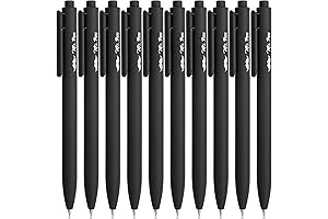 Mr. Pen Black Retractable Gel Pens, 10-Pack, 0.5mm Tip