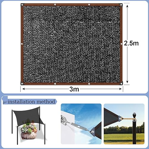 Miniatura 14 de Paño de sombra – 70% red de malla para sombra de jardín con ojales, cubierta solar para exteriores, para plantas, patio, invernadero, gallinero